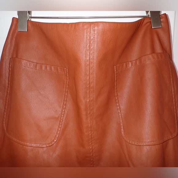 ✨Brand New✨ without tags Maeve by Anthropology Faux-Leather A-Line Mini Skirt - Picture 5 of 13
